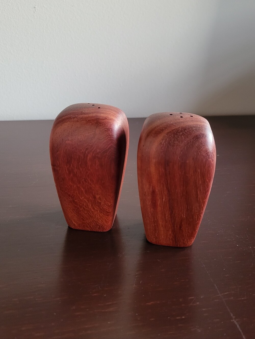 Vintage Mid-Century Modern Wooden Salt & Pepper Shaker Set